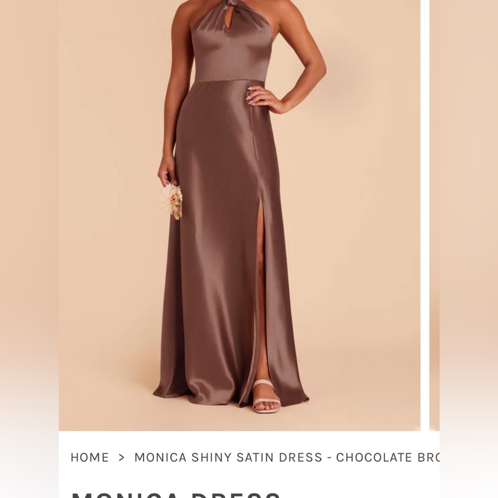 Birdy Grey Satin Bridesmaid Dress - Chocolate Brown